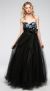 Main image of Strapless Sweetheart Neck Long Formal Prom Gown in Mesh
